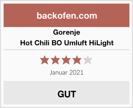 Gorenje Hot Chili BO Umluft HiLight Test