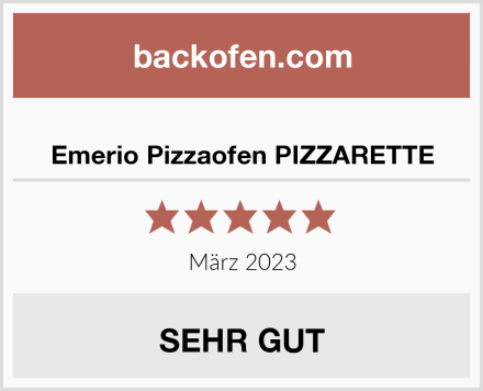  Emerio Pizzaofen PIZZARETTE Test