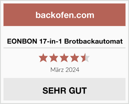  EONBON 17-in-1 Brotbackautomat Test