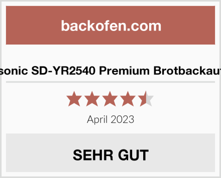  Panasonic SD-YR2540 Premium Brotbackautomat Test